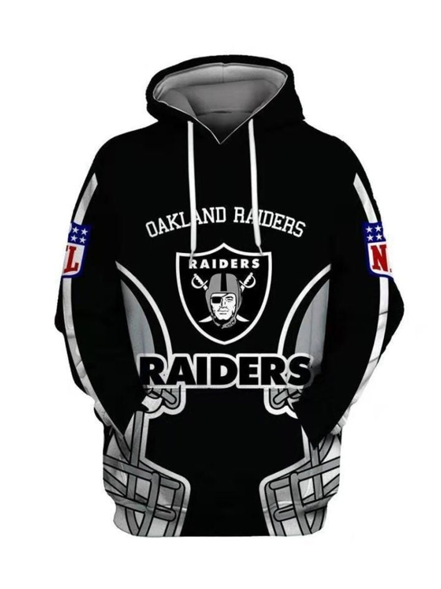 Raiders Hoodie NFL Long Sleeve Hooded Plus Size Sweater
