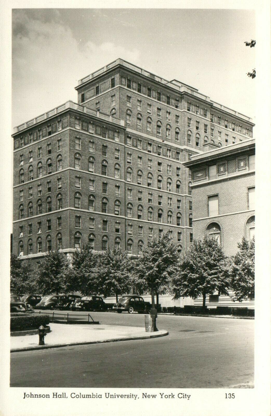 Johnson Hall Columbia University New York City RPPC Real Photo Poster painting Postcard