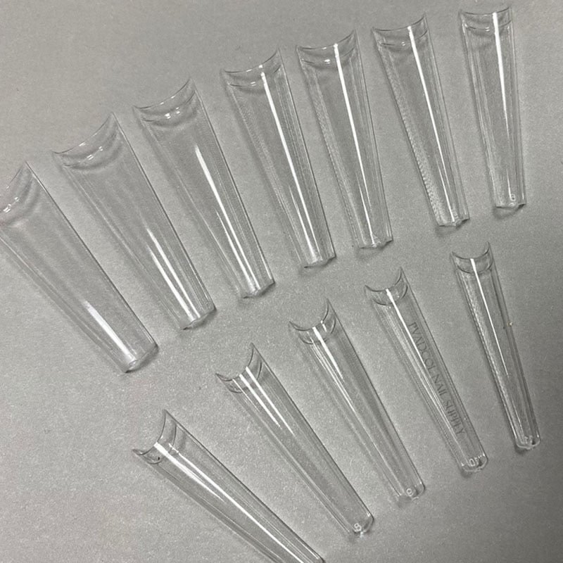 240pcs/bag C Curve XXL Coffin Tips Long Nails Half Cover False Nail Tips Acrylic Salon Supply
