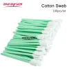 100pcs Cotton Micro Swab Industry Nonwoven Anti-static Dust Off for Lens Protective Window Fiber Laser Head Cleaning Tools