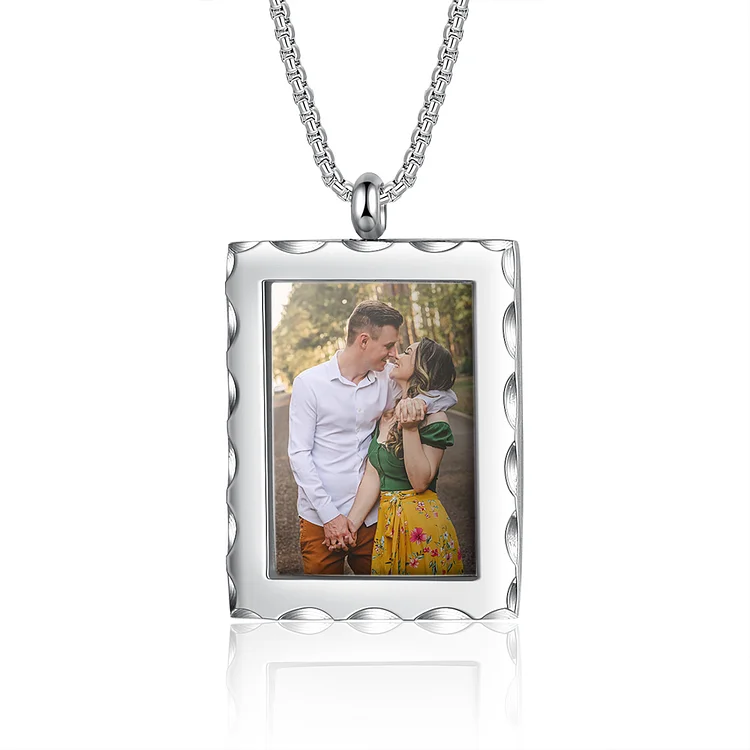 Personalized Photo Necklace Custom Message Gifts For Her