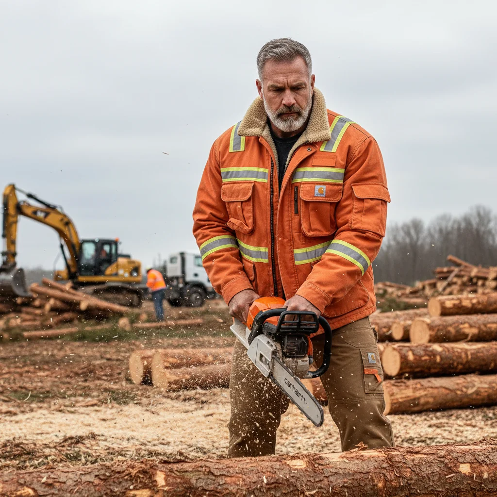 Men's Outdoor Thickened Fleece-lined Multifunctional Multi-pocket Work Jacket/Workwear