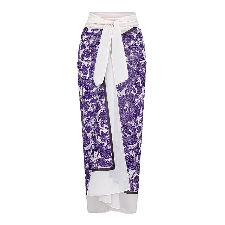 Purple Dragonfly Printed Sarong