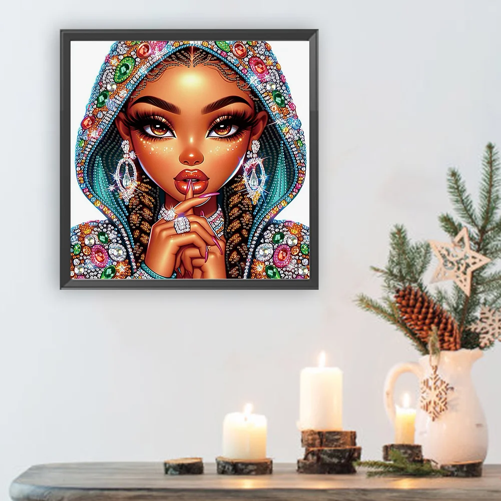 Diamond Painting - Partial Special Shaped Drill - Flower Beauty(Canvas|30*30cm)