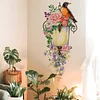 Glowing Light Floral Bird Wall Sticker Home Studio Store Decor