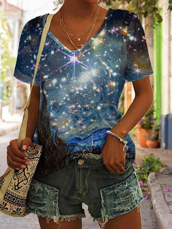 Art Webb Space Full Color Cosmic Deep Space Image Printed T-Shirt