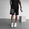  Floral Embossed Black Shorts for Men - Perfect for Summer Outings by Inlyline