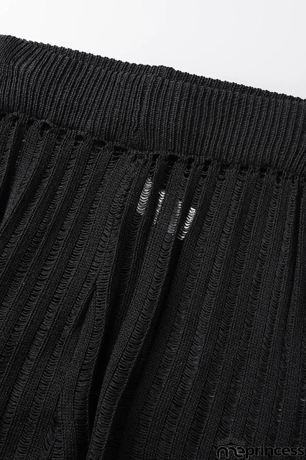 Black Casual Solid Backless O Neck Sleeveless Two Pieces