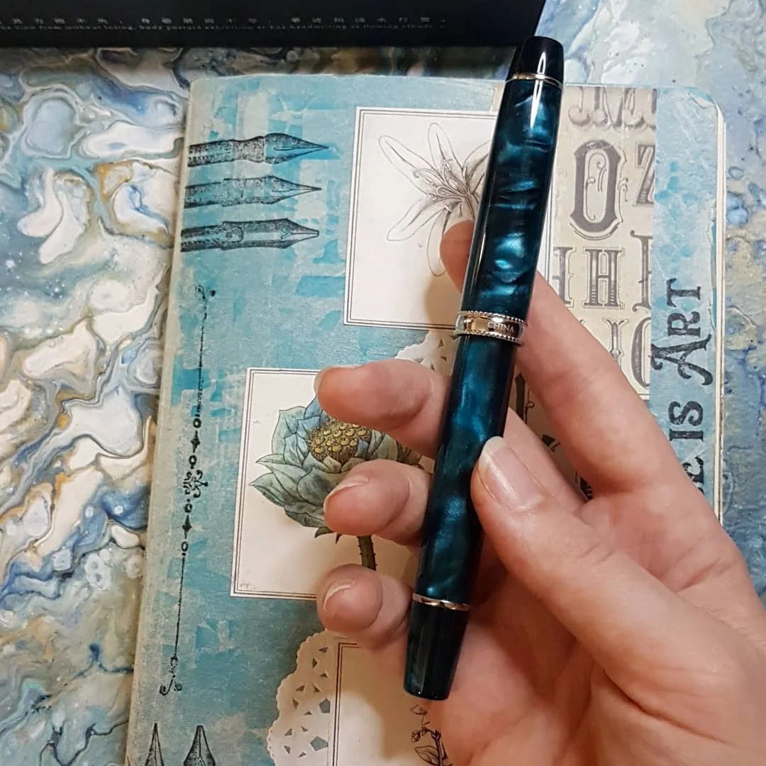 TIANZI Piston Fountain Pen Appearance-Mystery blue 