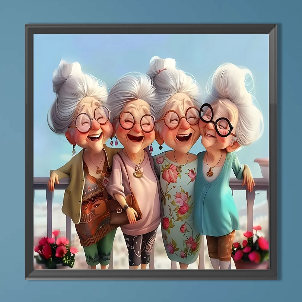 Diamond Painting - Full Round Drill - Grandma(Canvas|40*40cm)