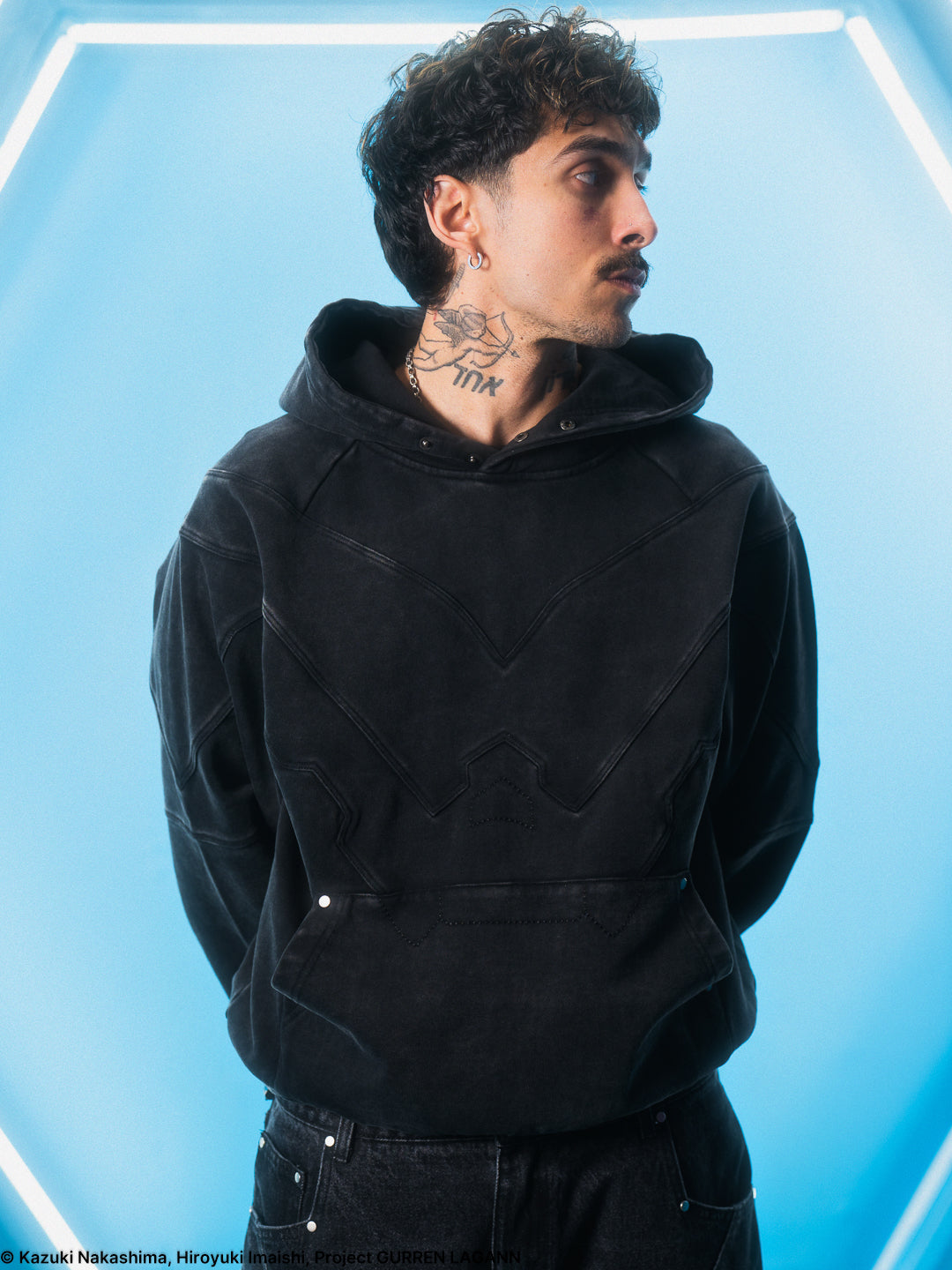 Gurren Lagann Armor Hoodie Black
