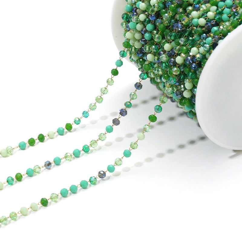 3mm Stainless Steel Amethyst Bead Chain Handmade Chain Tassel Decorative Chain DIY Necklace Bracelet Jewelry Accessories