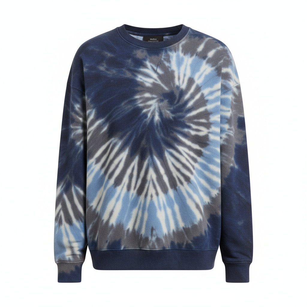 thesupersurf Blue Tie-Dye Crewneck Sweatshirt 