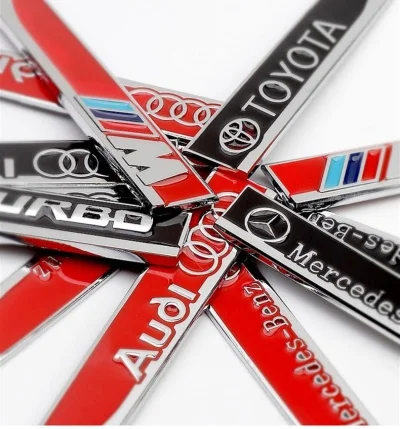 Blade Metal 3D Car Logo Side Label Car Sticker