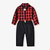 Baby Boys  Winter Autumn Plaid Christmas Sets 2 Pcs