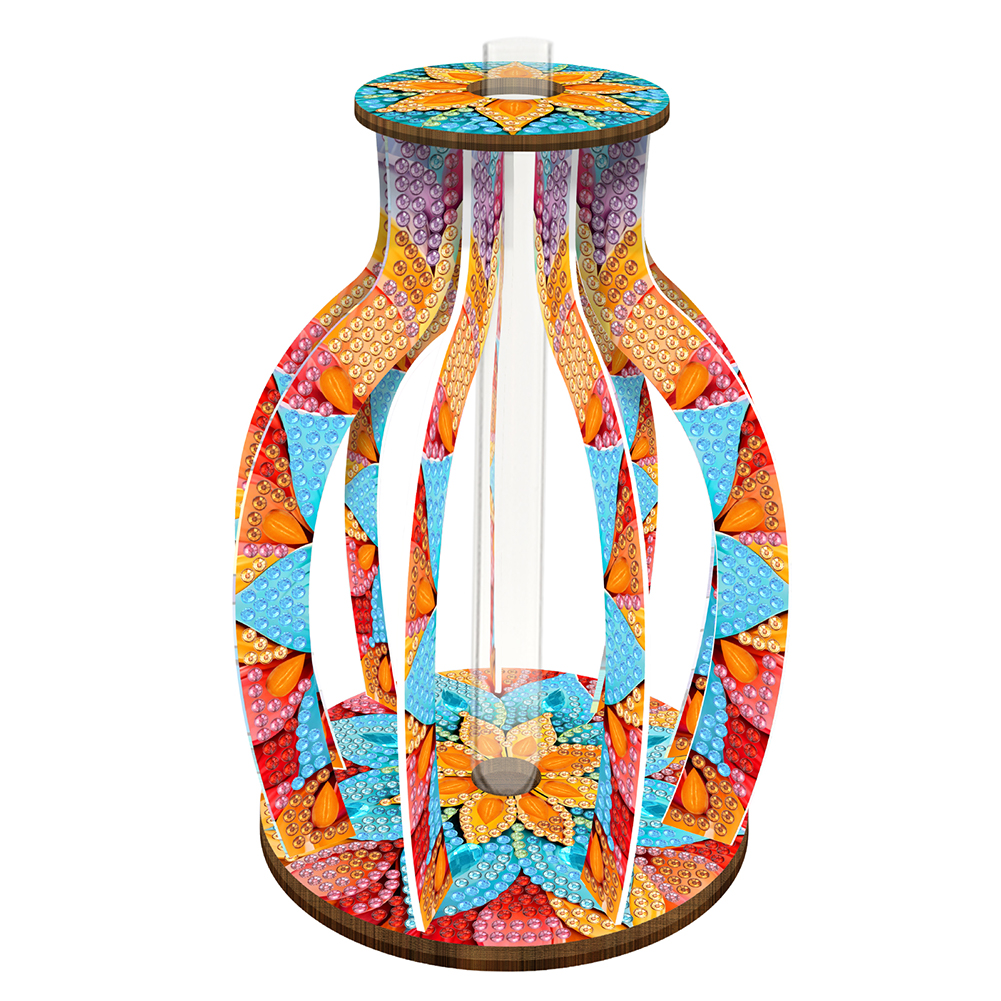 Wood Flower Diamond Painting Flower Vase Ornaments for Home Office Decor