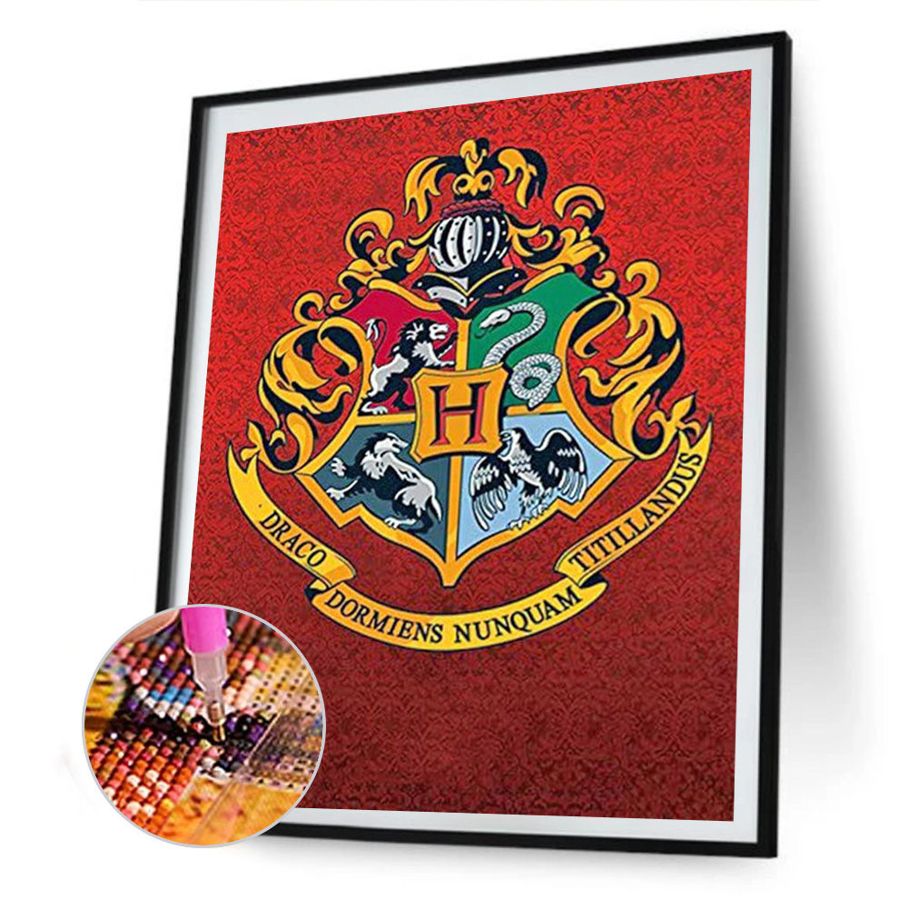 

(Multi DIY Kits) Harry Potter Badge - Diamond Painting/Paint by Numbers/Cross Stitch, 30x40, 501 Original