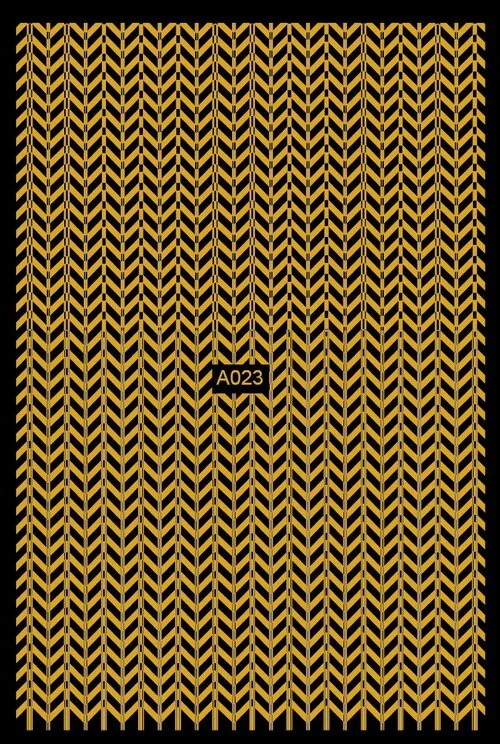 Black Wave Gold Stars White Line Nail Art Stickers Designs Manicure Sticker Back Glue Accessories for Nail Art Decoration Decals