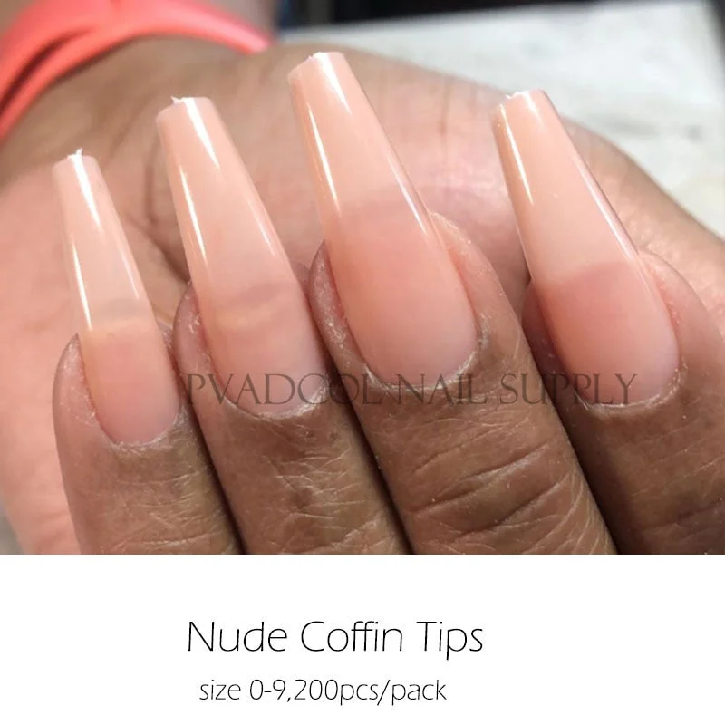 XXL Extra Long Tapered Coffin False Nail Tips Full Cover Nails Fake Tip Press On Salon Manicure Supply-Nail Inspo