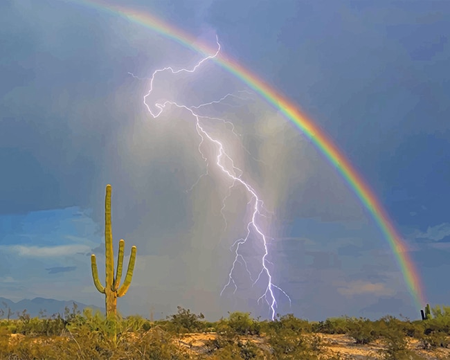 

Lightning and Rainbow – Paint By Numbers - 40*50CM, 501 Original