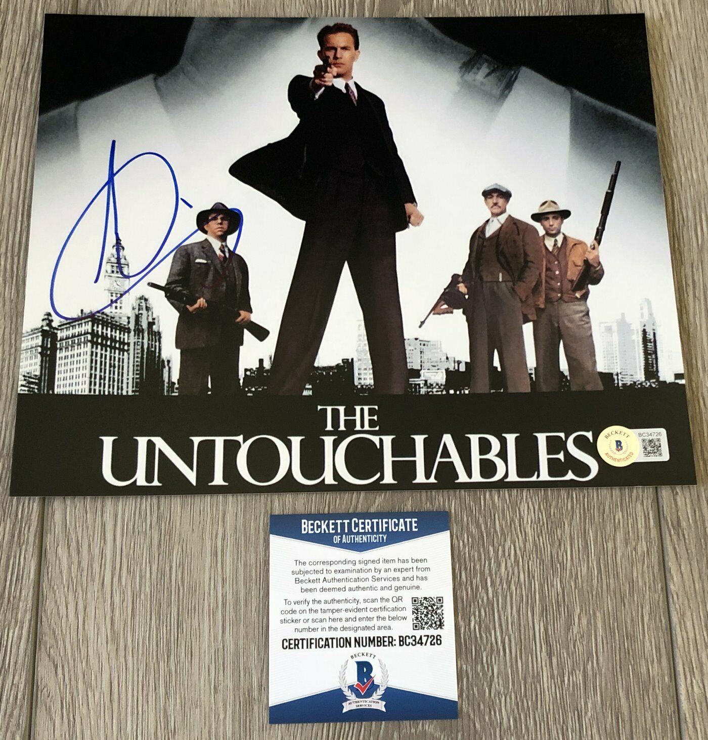 ANDY GARCIA SIGNED AUTOGRAPH THE UNTOUCHABLES 8x10 Photo Poster painting w/PROOF BECKETT BAS COA