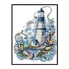 Blue Lighthouse - 14CT Counted Cross Stitch Kit(22*29cm)