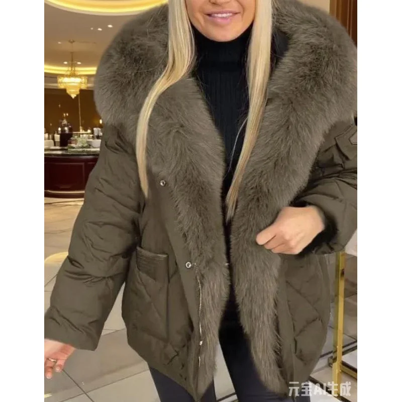 Nigikala Nigikala And Winter New Fashion Women's Temperament Elegant Hooded Long Cotton Clothes