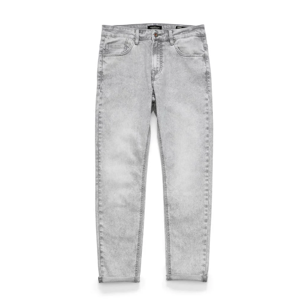 SIMWOOD 2021 summer new slim fit taperd grey jeans men wash denim trousers 10.5oz double core yarn classical jeans SJ150391