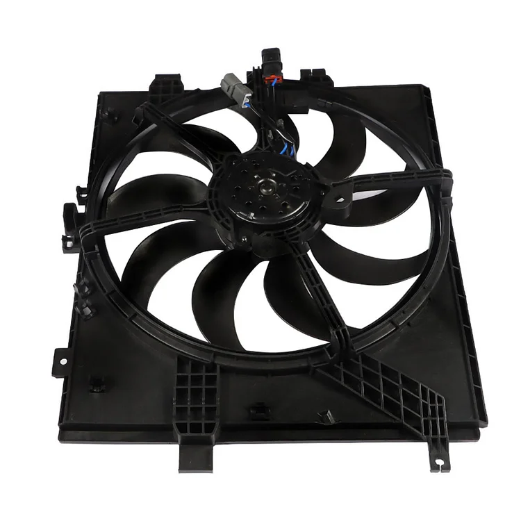 Silscvtt Engine Radiator Condenser Cooling Fan Assembly Replacement for 2012-2018 Nissan Versa AT CVT Models Black