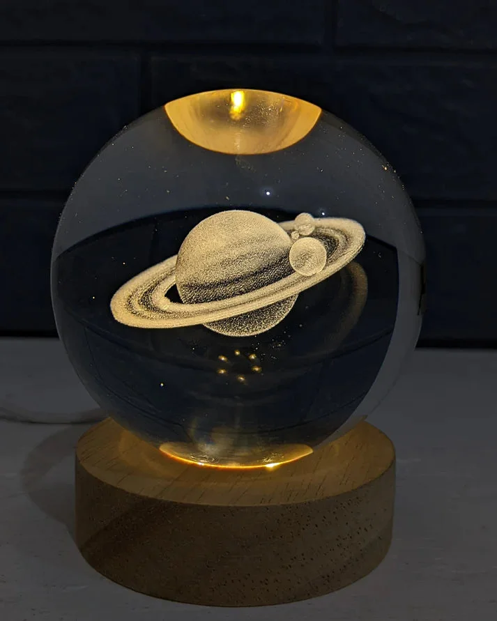 3D space sphere with light base