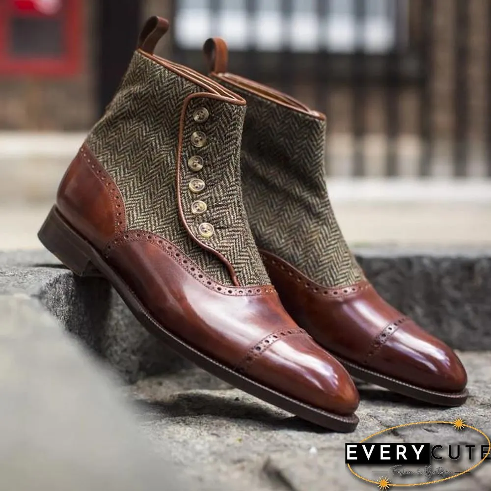 Handmade Elegant Vintage Chelsea Button Boots