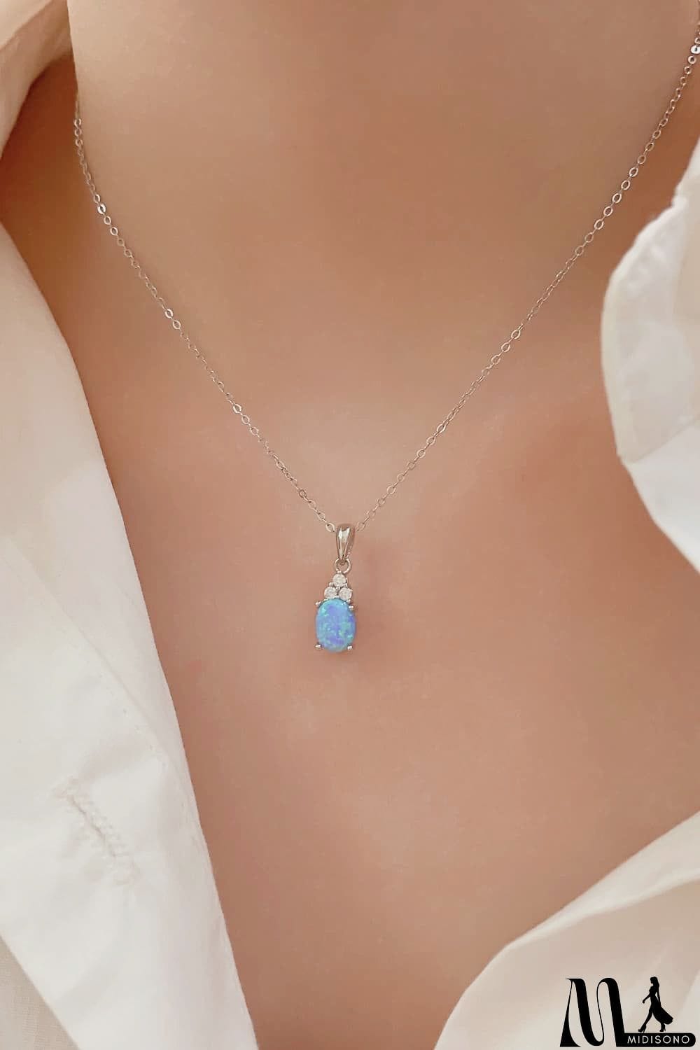 MidiSono - Find Your Center Opal Pendant Necklace