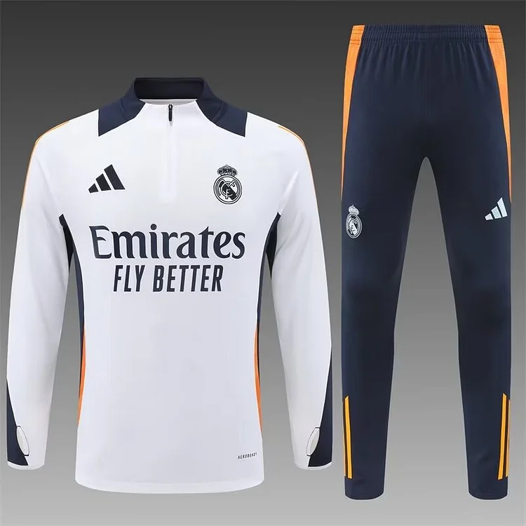 2024/25 Real Madrid half-zip training tracksuit