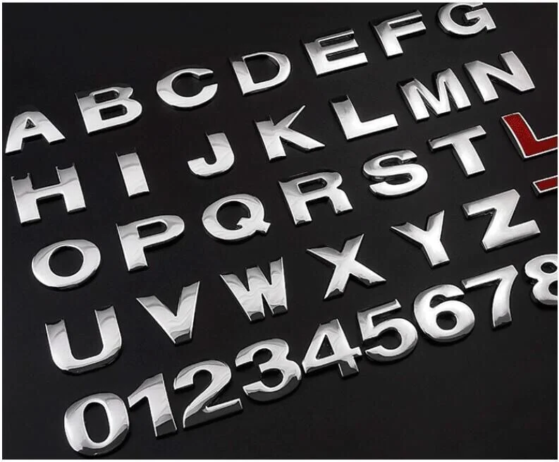 Car DIY personalized letter metal sticker