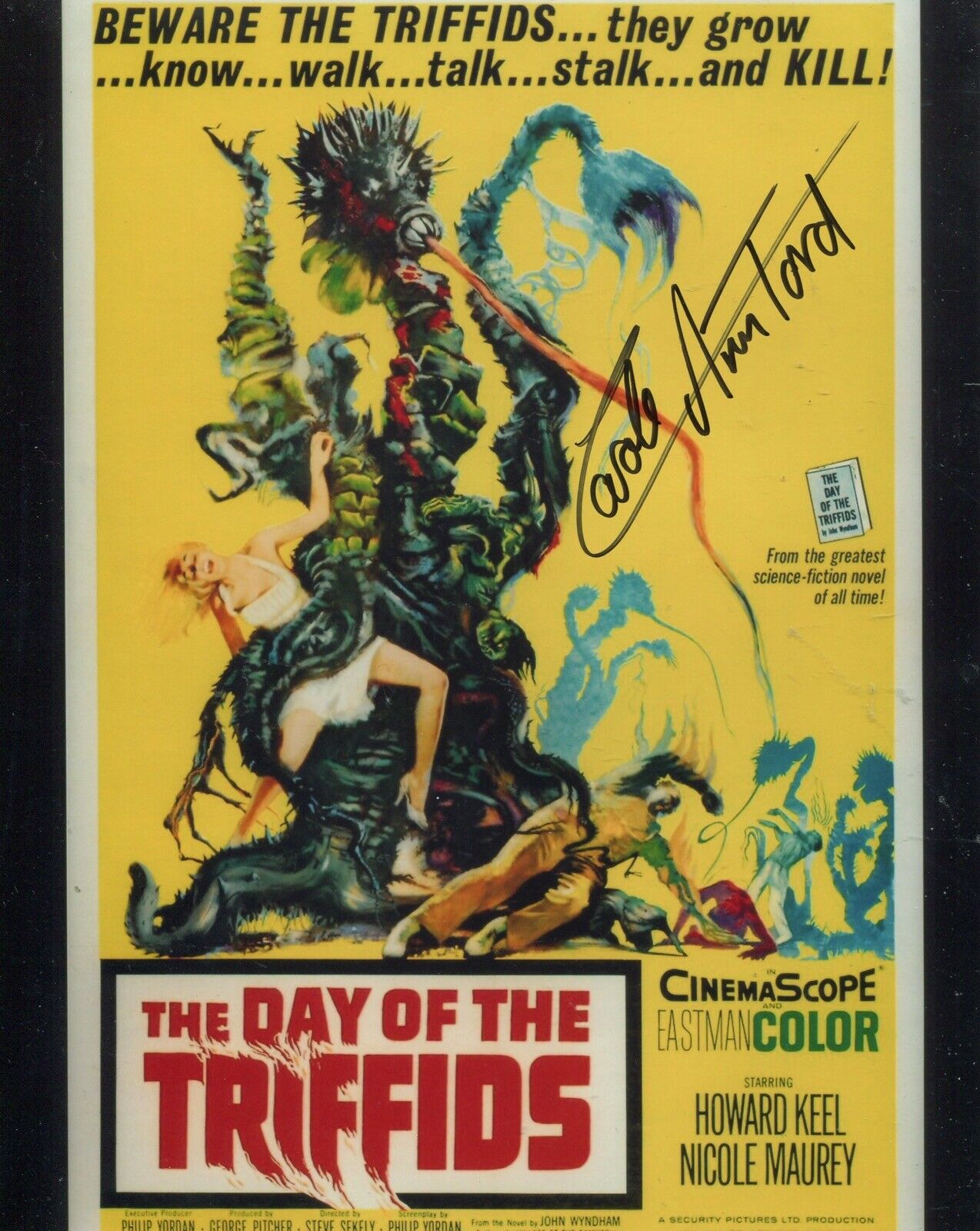 Actress Carole Ann Ford signed DAY OF THE TRIFFIDS movie 8x10 Photo Poster painting UACC DEALER