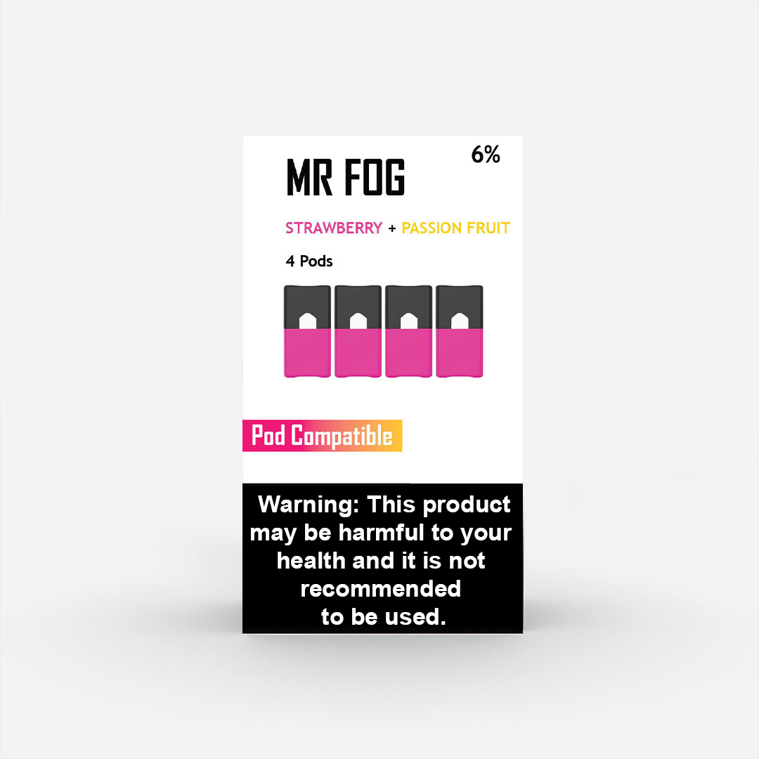 MR FOG PODS PACK OF 4 Passion Fruit Strawberry