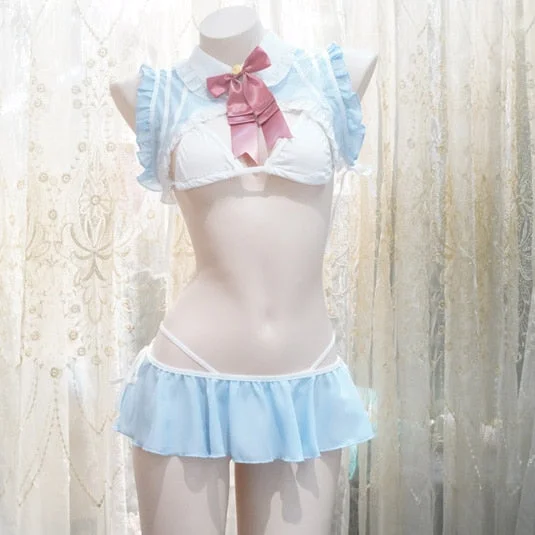 Sexy Lingerie Women Hot Erotic School Girl Sailor Moon Cosplay Costumes Bunny Girls Maid Outfit Kawaii Mini Skirt Exotic Set