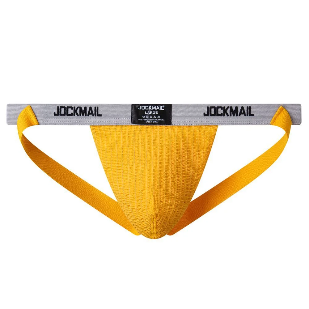 Jockmail Mens Jockstrap Athletic Supporter Underwear Gym Workout Strap Brief Men Thong 8600