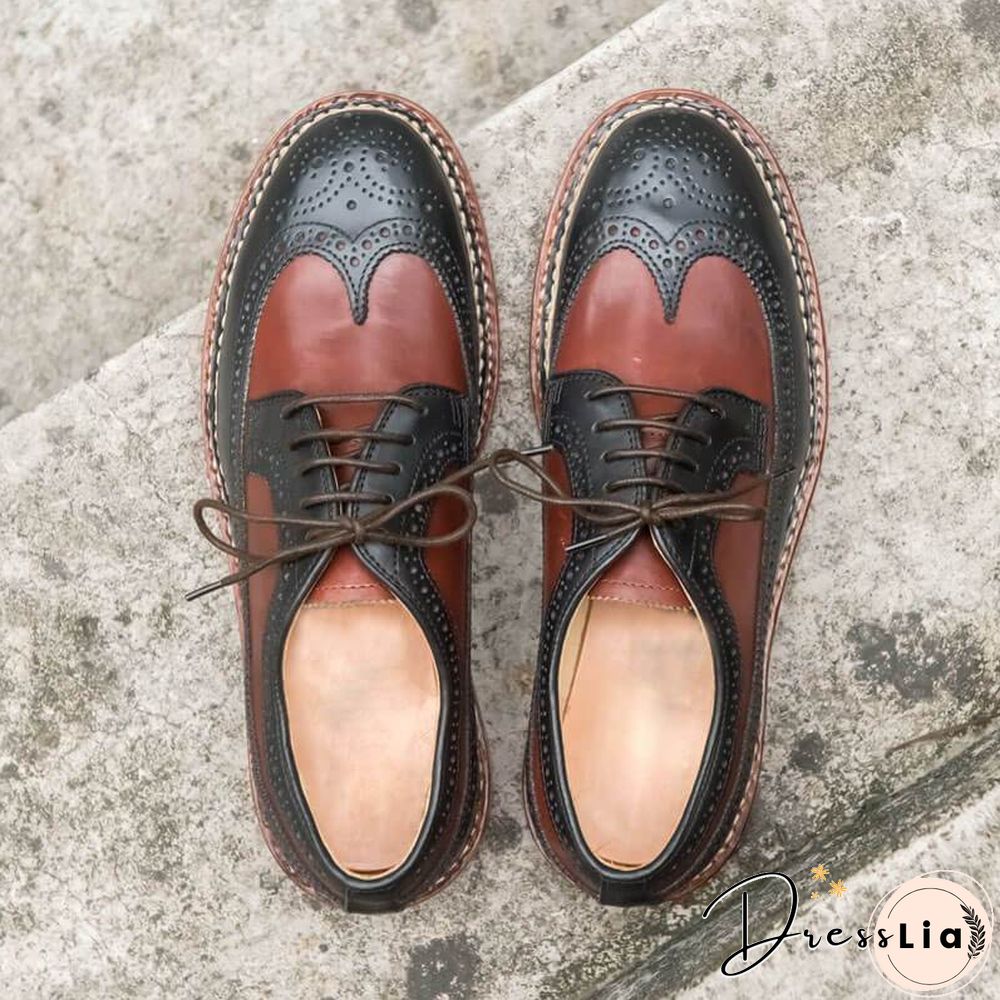 Handmade Genuine Calf Leather Oxford Shoes
