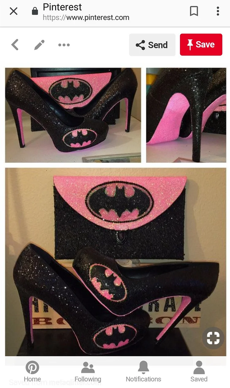 Custom Made Black and Pink Glitter Pumps Vdcoo