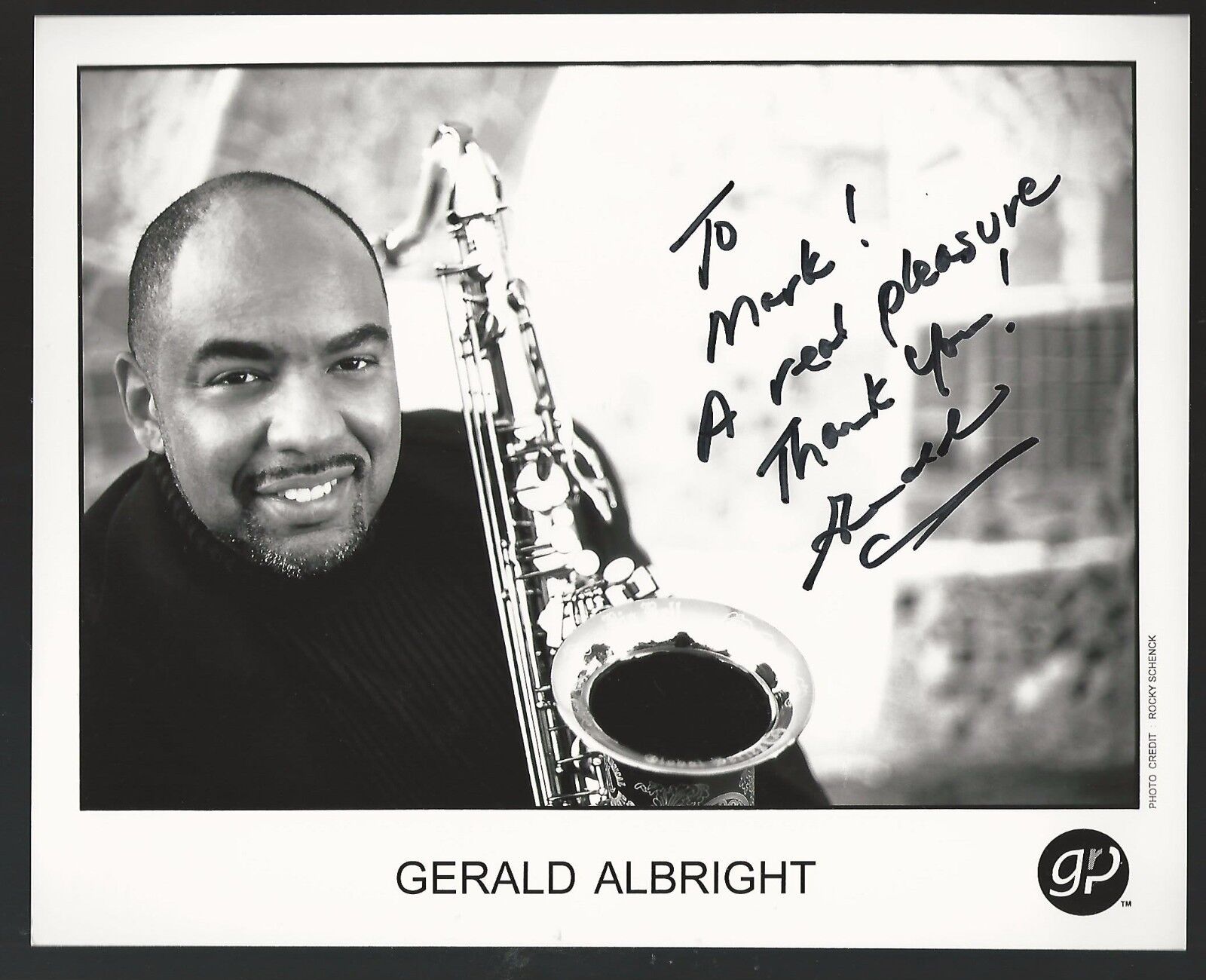 Gerald Albright Hand Signed Autographed 8x10 Promo Photo Poster painting Jazz Saxophonist