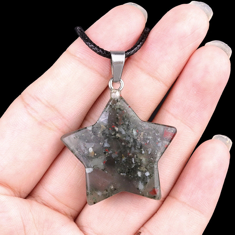 1 Piece Semi-precious Stone Star Jewelry Accessories Pendant