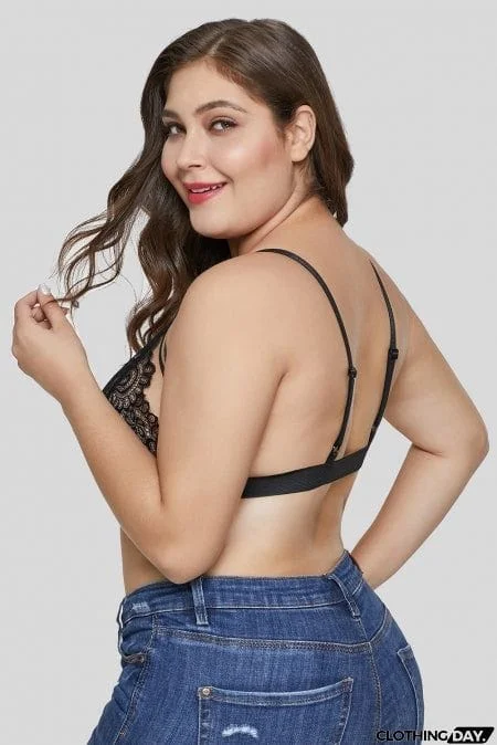 Black Lace Plus Size Bralette