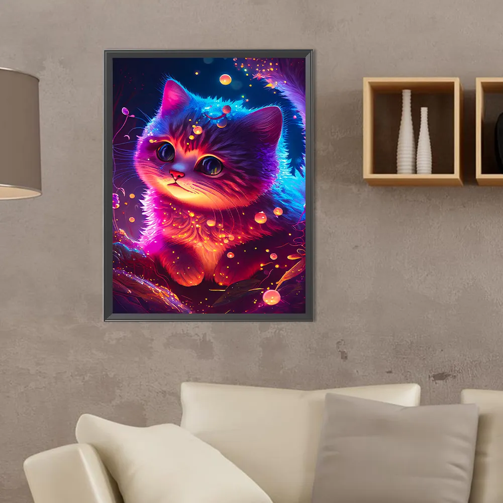 Diamond Painting - Full Round Drill - Cat(Canvas|30*40cm)