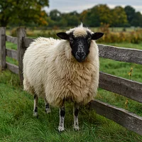 Suffolk Sheep in Pasture - Diamond Painting