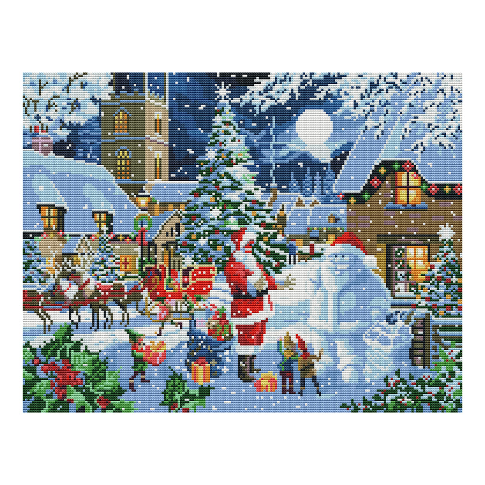 

Santa Claus - 11CT Stamped Cross Stitch - 50*40CM, 501 Original