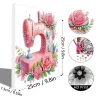 (Pre-Framed)Sewing Mechine-Special Shape Diamond Painting Kit(25x25cm)