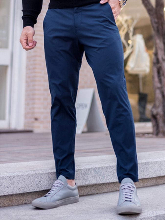 Casual Pants In Navy Blue