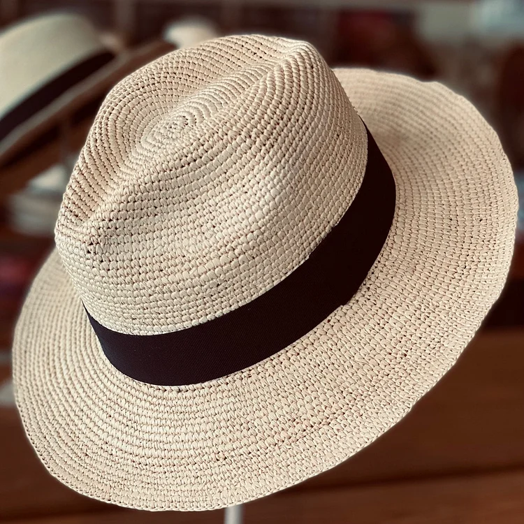 【Pre-sale】 ! 🌿Can be rolls up for packing -Handmade Panama Hat-Classic Crochet