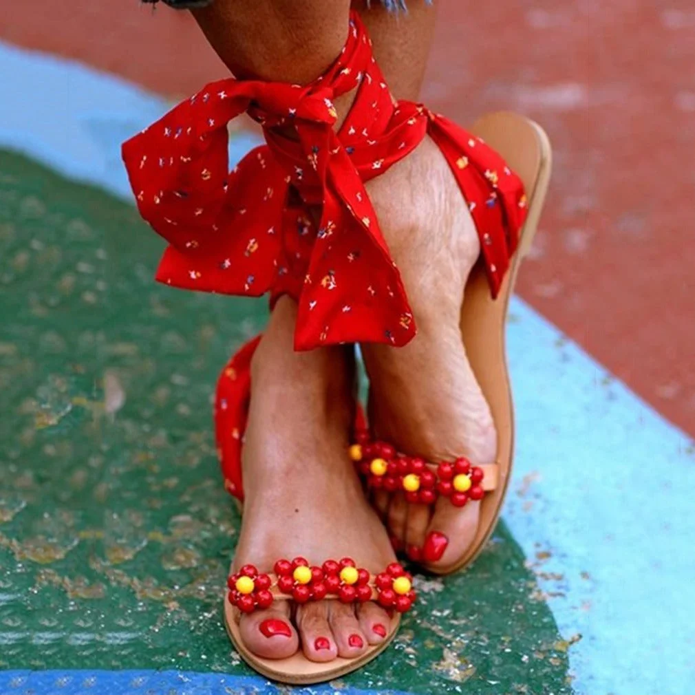 Sunflower Bandage Flat Sandals